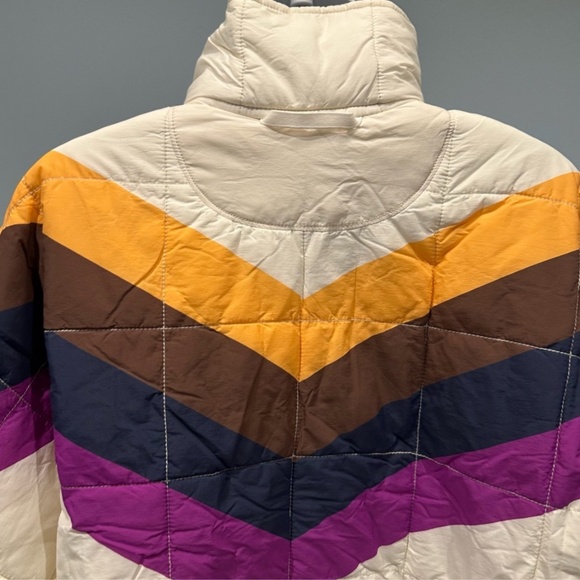 Free People x Hatch Ivory Chevron Puffer Jacket XS New with Tags - Picture 10 of 15